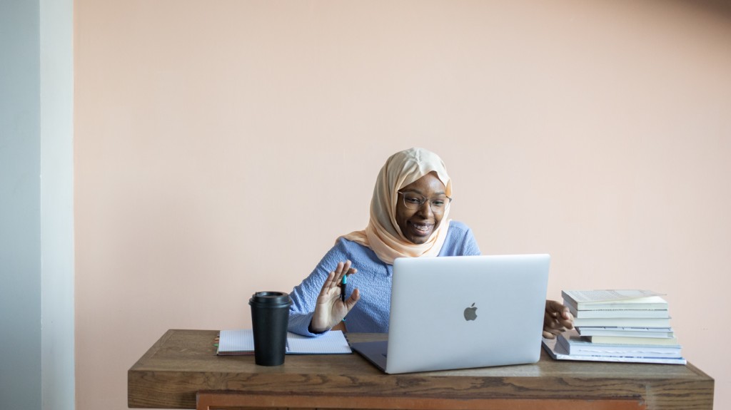 Procurement professional working from home