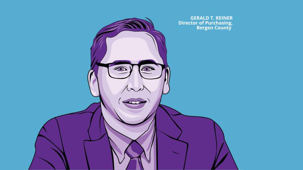 Illustration of Gerald Reiner, Director of Purchasing, Bergen County