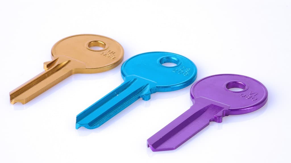 colourful keys representing SSO IT security and compliance