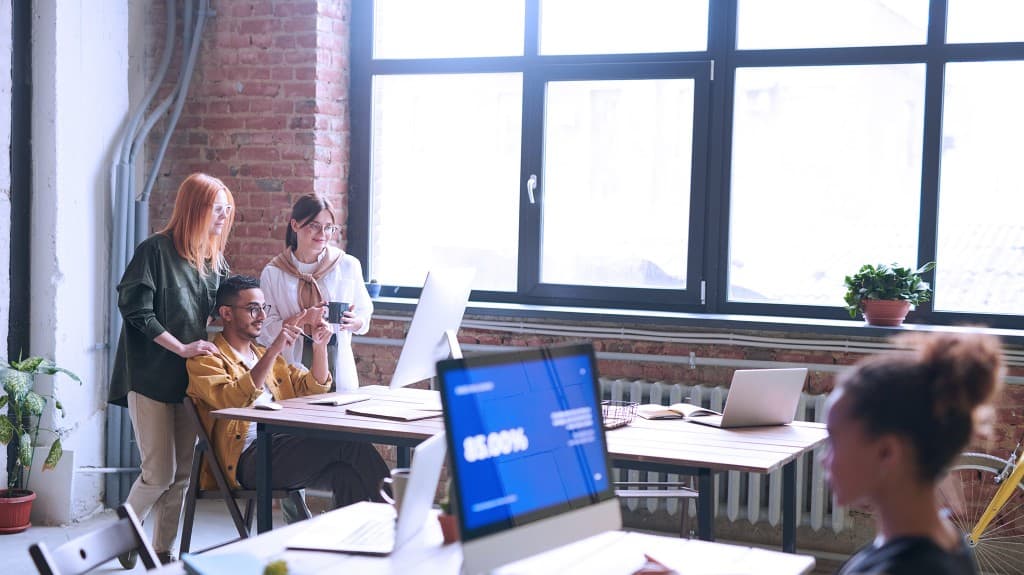 procurement team watching a webinar about the new Bonfire