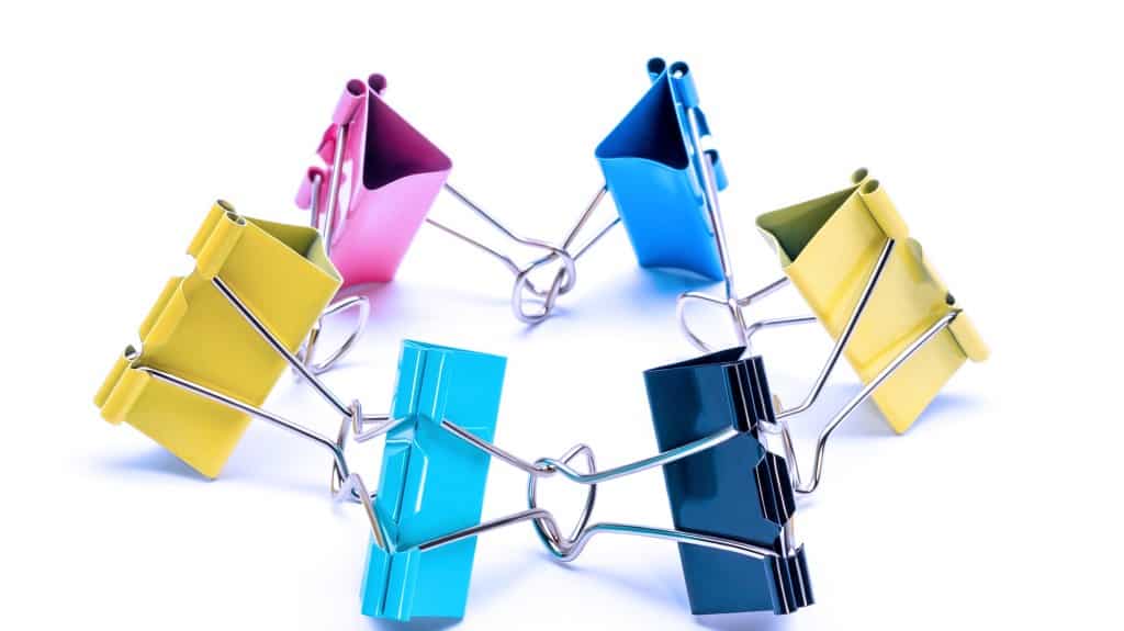 binder clips representing sustainable procurement process